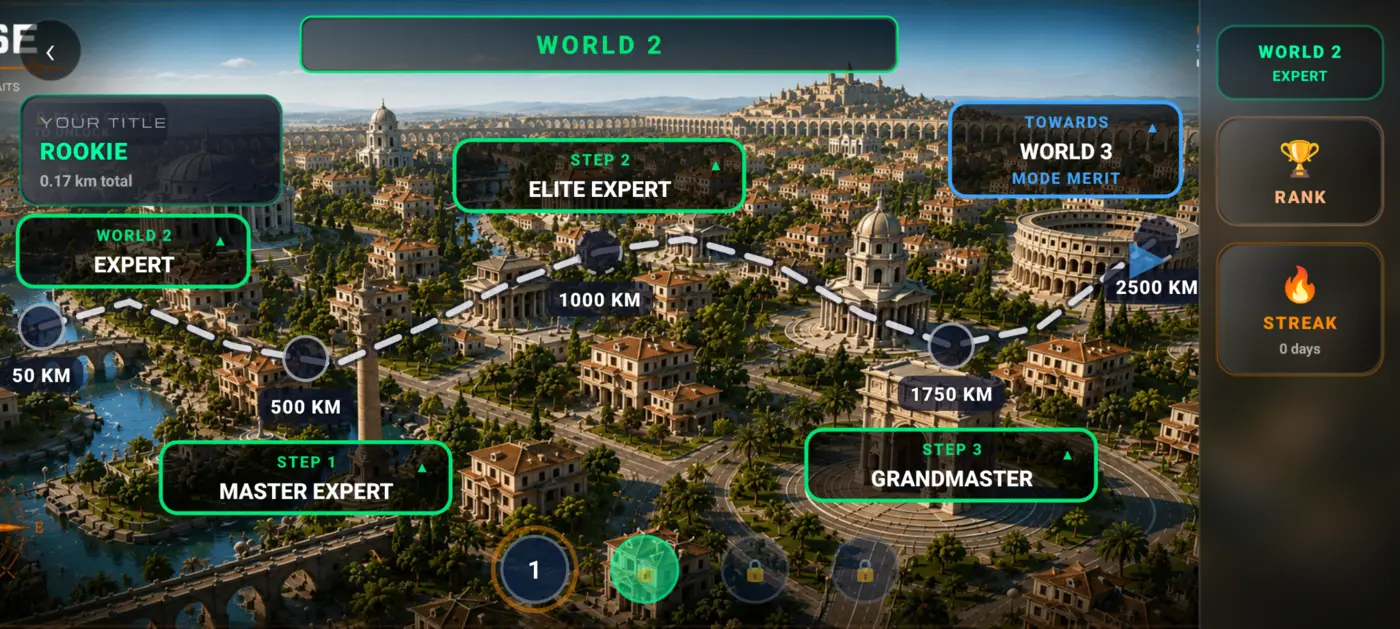 PULSE World 2 Expert map and its progression route